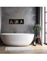 Toile sur Cadre en Bois Horizontale Bouddha Graphic Zen - Dimensions : 90 x 30 cm - 2 Modèles Disponibles
