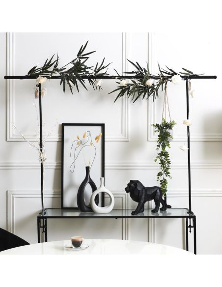 Barre Déco de Table Ajustable en Métal - Dimensions : L.139 à 250 x H.90 cm