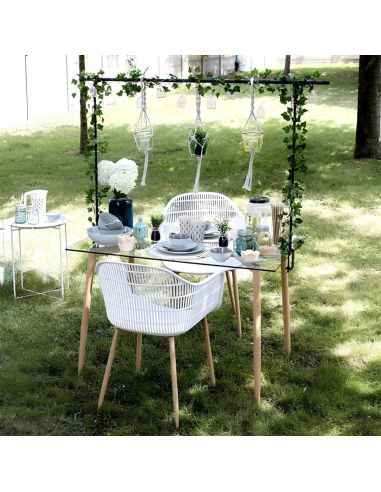 Barre Déco de Table Ajustable en Métal - Dimensions : L.139 à 250 x H.90 cm