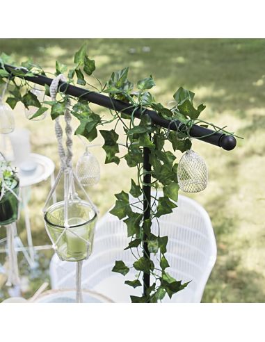 Barre Déco de Table Ajustable en Métal - Dimensions : L.139 à 250 x H.90 cm