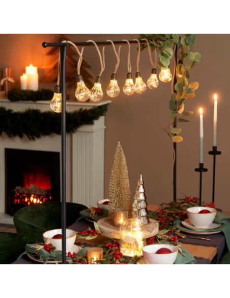 Barre Déco de Table Ajustable en Métal - Dimensions : L.139 à 250 x H.90 cm