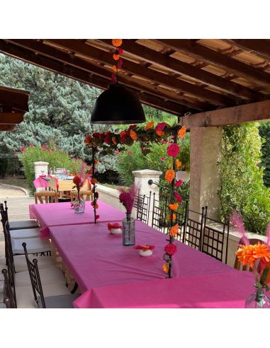 Barre Déco de Table Ajustable en Métal - Dimensions : L.139 à 250 x H.90 cm