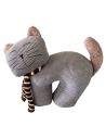 Cale Porte Chat avec Echarpe en Velours - 2 Modèles Disponibles - Dimensions :  29 x 9 x 25 cm