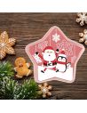 Boite de Rangement en Plastique en Forme d'Etoile "Noël" - Dimensions : 8 x 19 cm - 2 modèles Disponibles