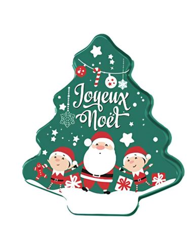 Boite de Rangement en Plastique en Forme de Sapin "Noël" - Dimensions : 33,5 x 23 x 10 cm - 2 modèles Disponibles