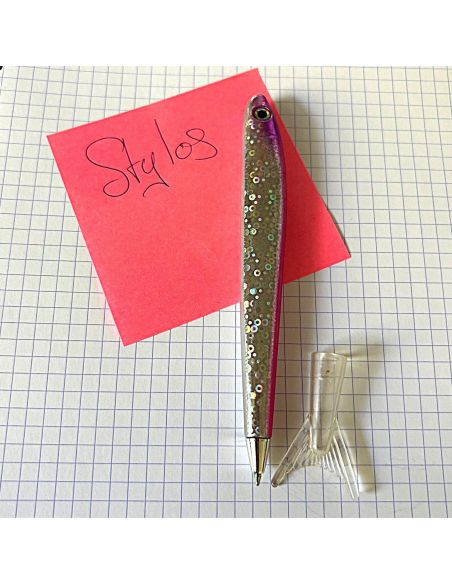 Accessoires de Bureau / Stylo à Bille Poisson / Modèle Aléatoire / Dimensions : 14 x 1 cm
