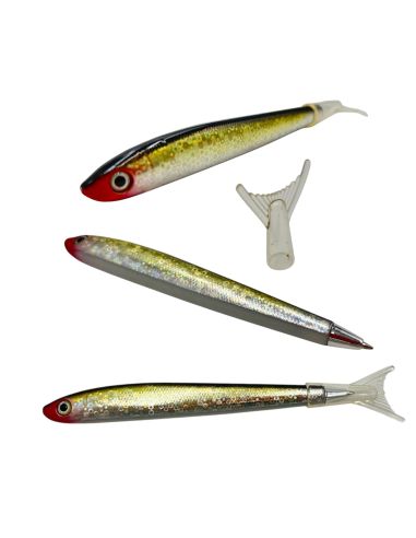 Accessoires de Bureau / Stylo à Bille Poisson / Modèle Aléatoire / Dimensions : 14 x 1 cm