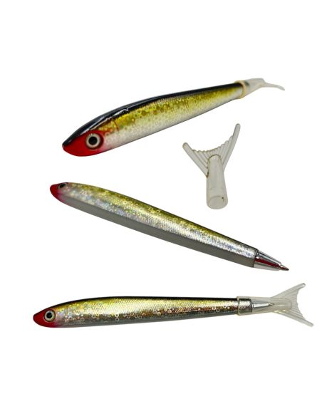 Accessoires de Bureau / Stylo à Bille Poisson / Modèle Aléatoire / Dimensions : 14 x 1 cm