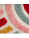 Lot de 2 Coussins Motif Arc en Ciel et Pluie Déhoussable - Dimensions : 45 x 45 cm