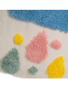 Lot de 2 Coussins Motif Arc en Ciel et Pluie Déhoussable - Dimensions : 45 x 45 cm