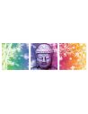 Sticker Triptyque Mural Bouddha - Contient 3 stickers de 30 x 30 cm