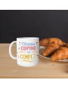 Mug "Véritable Copine de Compet' " - Dimensions : 11,5 x 8 x 9,5 cm
