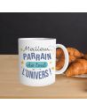 Mug "Meilleur Parrain de tout L'univers" - Dimensions : 11,5 x 8 x 9,7 cm