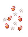 Lot de 20 Confettis Géants Recto-verso Pères Noël et Etoiles Argentées
