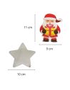 Lot de 20 Confettis Géants Recto-verso Pères Noël et Etoiles Argentées