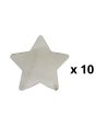 Lot de 20 Confettis Géants Recto-verso Pères Noël et Etoiles Argentées