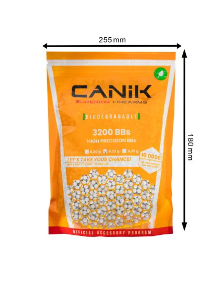 Sachet 0.23g Bio de 3200 billes airsoft (Cybergun)