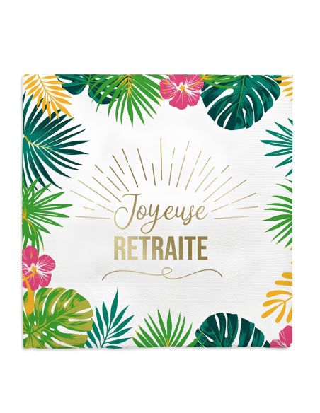 Sachet de 10 Serviettes "Joyeuse Retraite "