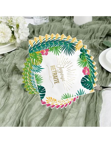 Sachet de 10 Serviettes "Joyeuse Retraite "
