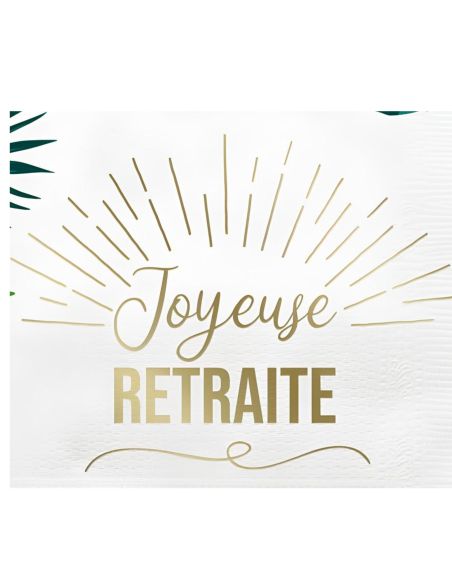 Sachet de 10 Serviettes "Joyeuse Retraite "