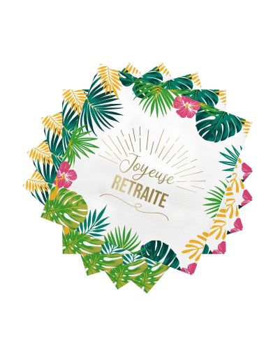 Sachet de 10 Serviettes "Joyeuse Retraite "