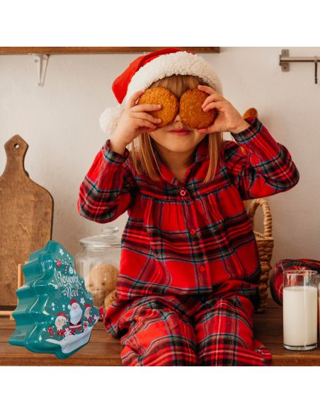 Boite de Rangement en Plastique en Forme de Sapin "Noël" - Dimensions : 33,5 x 23 x 10 cm - 2 modèles Disponibles
