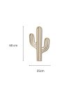 Décoration Murale en Bois Naturel " Cactus " - Dimensions : L.35 x l.0,4 x H.60 cm
