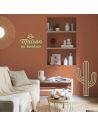 Décoration Murale en Bois "La Maison du Bonheur" en Relief - Dimension: L.50 x P.1 x H.30 cm