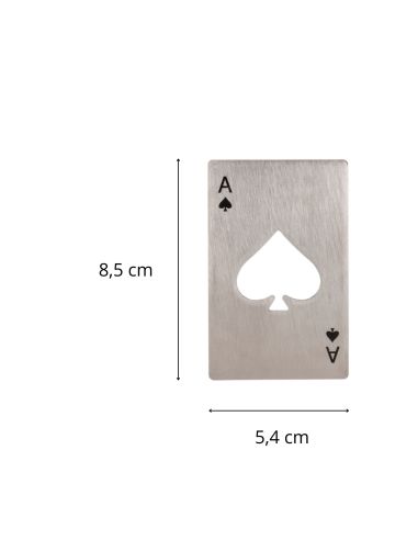 Ouvre-bouteille en Métal Carte AS - 2 Couleurs Disponibles : Argenté ou Noir 