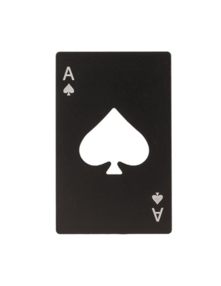 Ouvre-bouteille en Métal Carte AS - 2 Couleurs Disponibles : Argenté ou Noir 