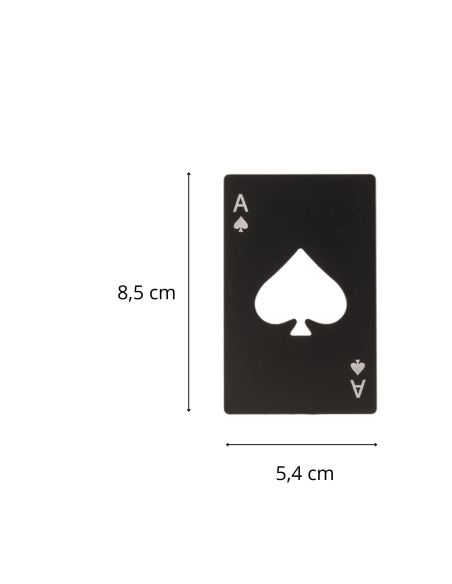 Ouvre-bouteille en Métal Carte AS - 2 Couleurs Disponibles : Argenté ou Noir 