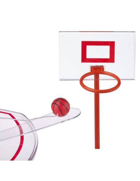 Jeu à Boire "basket" - Contient 6 Verres à Shot - Dimensions : 24 x 31 x 22,5 cm