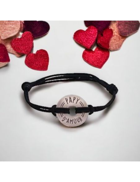 Bracelet Homme "Papy d'Amour" - Taille Unique