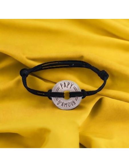 Bracelet Homme "Papy d'Amour" - Taille Unique