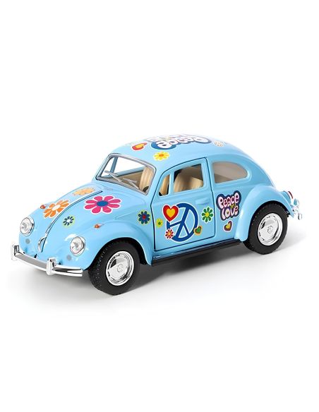 Voiture Maquette Echelle 1/32 en Métal à Friction VW Beetle 1967 - 4 Couleurs Disponibles 