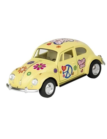 Voiture Maquette Echelle 1/32 en Métal à Friction VW Beetle 1967 - 4 Couleurs Disponibles 