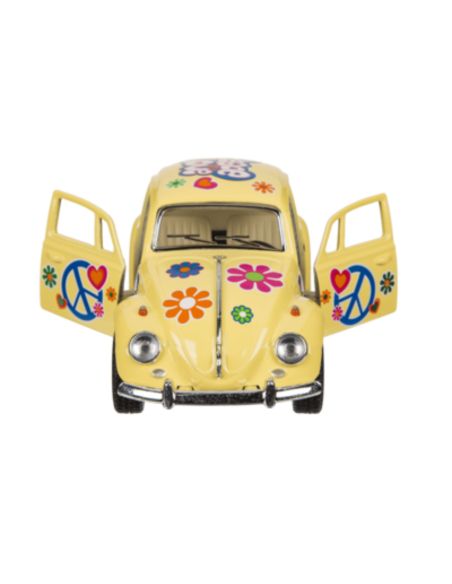 Voiture Maquette Echelle 1/32 en Métal à Friction VW Beetle 1967 - 4 Couleurs Disponibles 
