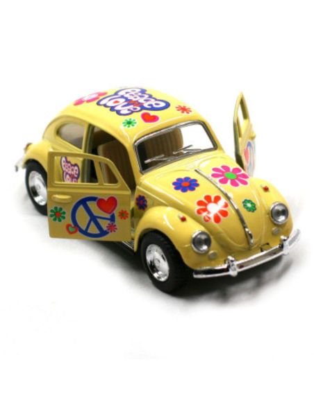 Voiture Maquette Echelle 1/32 en Métal à Friction VW Beetle 1967 - 4 Couleurs Disponibles 