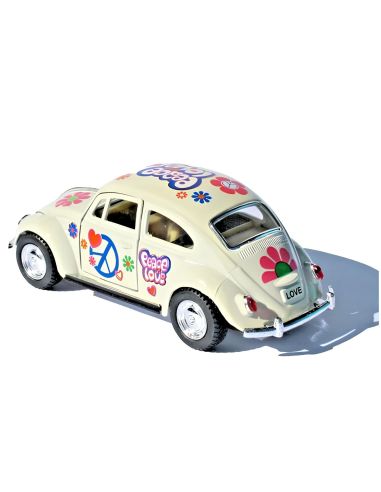 Voiture Maquette Echelle 1/32 en Métal à Friction VW Beetle 1967 - 4 Couleurs Disponibles 