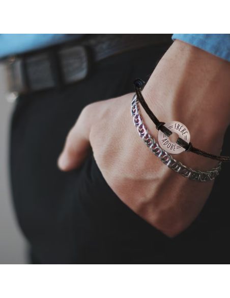 Bracelet Homme "Frère Adoré" - Taille Unique