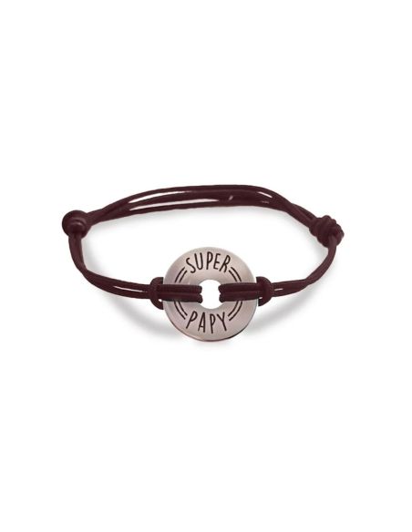  Bracelet Homme "Super Papy" - Taille Unique