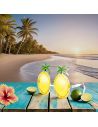 Lunettes ananas - Couleurs : Jaune et Vert