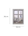 Fenêtre Décorative en Trompe Vue de Paris - 56,2 x 2 x 78,5 cm