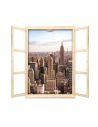 Fenêtre Décorative en Trompe Vue sur New York - 56,2 x 2 x 78,5 cm