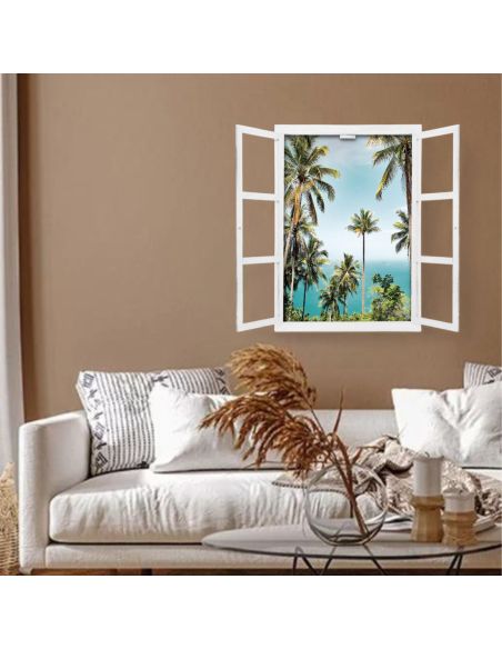 FENETRE TABLEAU PALMIERS/COCOTIERS