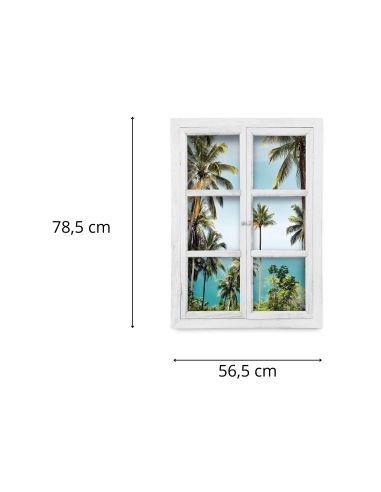 FENETRE TABLEAU PALMIERS/COCOTIERS