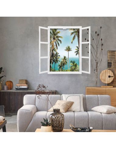 FENETRE TABLEAU PALMIERS/COCOTIERS