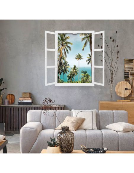 FENETRE TABLEAU PALMIERS/COCOTIERS