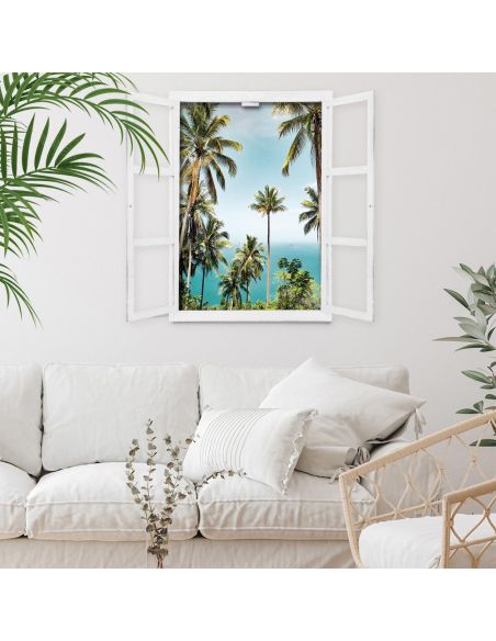 FENETRE TABLEAU PALMIERS/COCOTIERS
