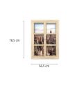 Fenêtre Décorative en Trompe Vue sur New York - 56,2 x 2 x 78,5 cm